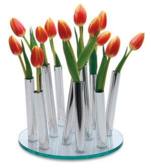 Vase Bouquet verre et alu