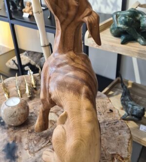 Lévrier 40cm en bois de Suar