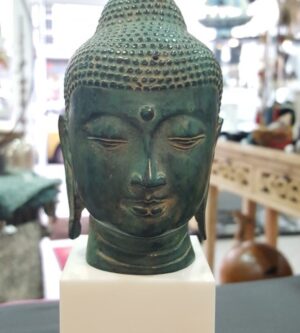 Tête de Bouddha en bronze 12cm